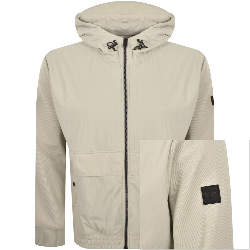 Hugo Boss BOSS Ze Full Zip Hoodie Beige